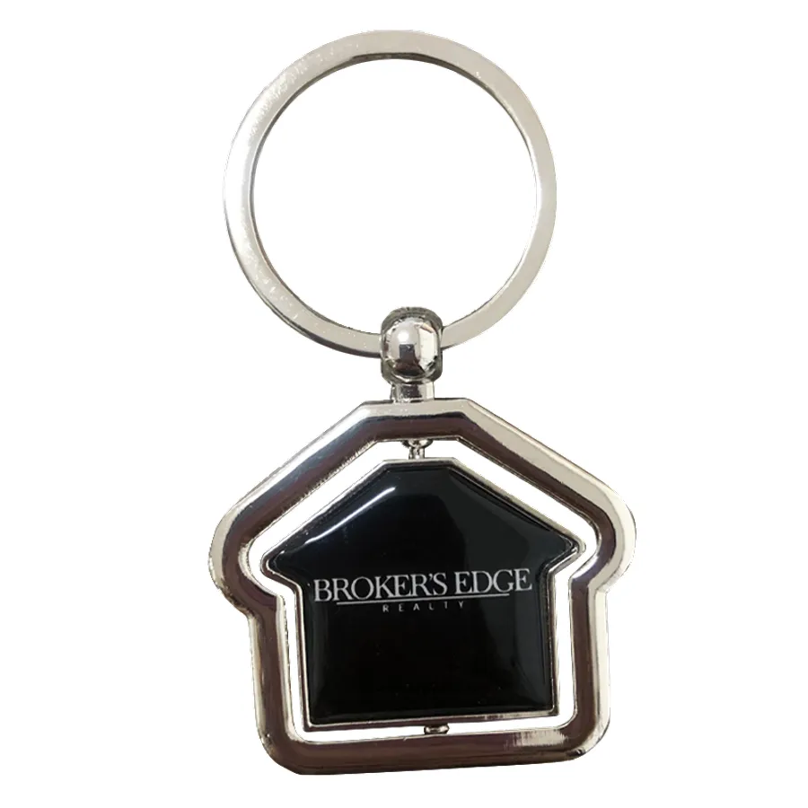 Spinning House Metal Keychain 6