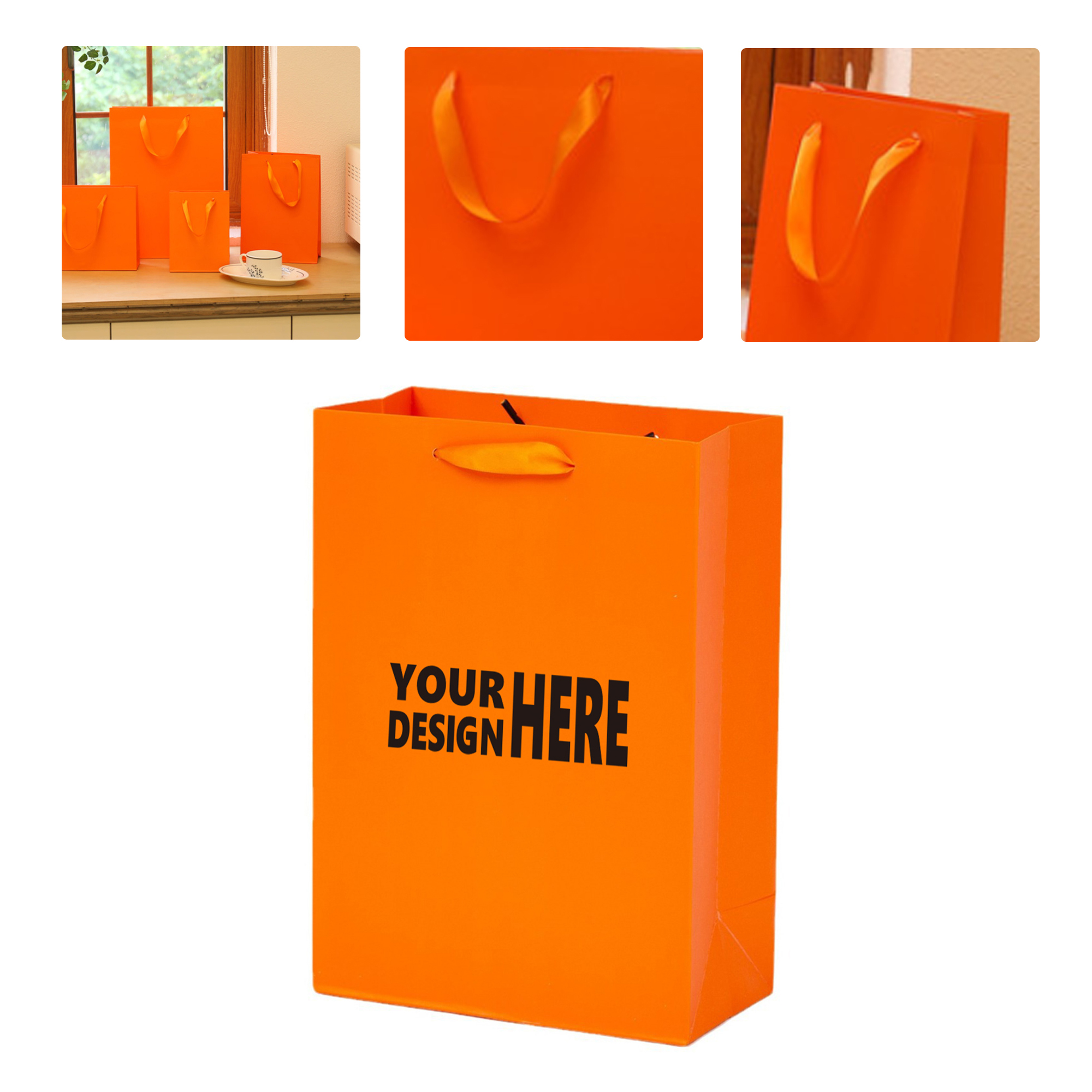 MOQ 50 Luxury Gift Paper Bag with Sturdy Handles 2