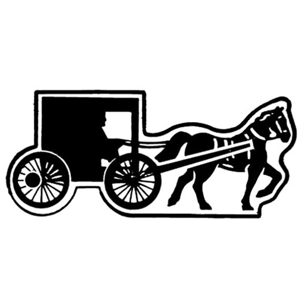 Horse w/Buggy Key Tag - Spot Color 2