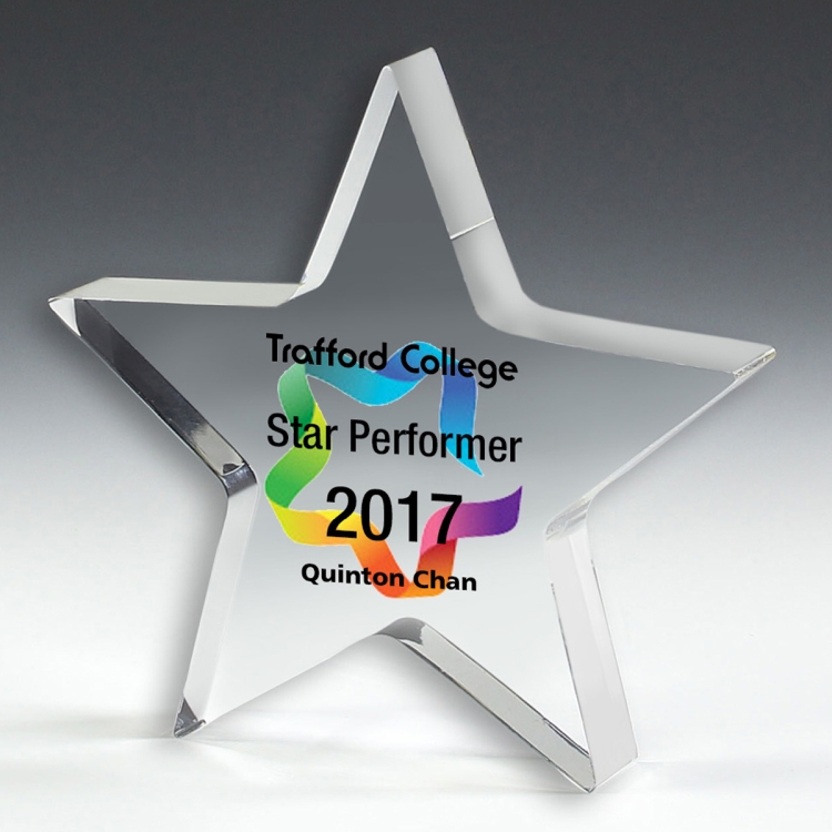 PhotoImage® Star Paperweight - 5" x 5" x 1/2" 3