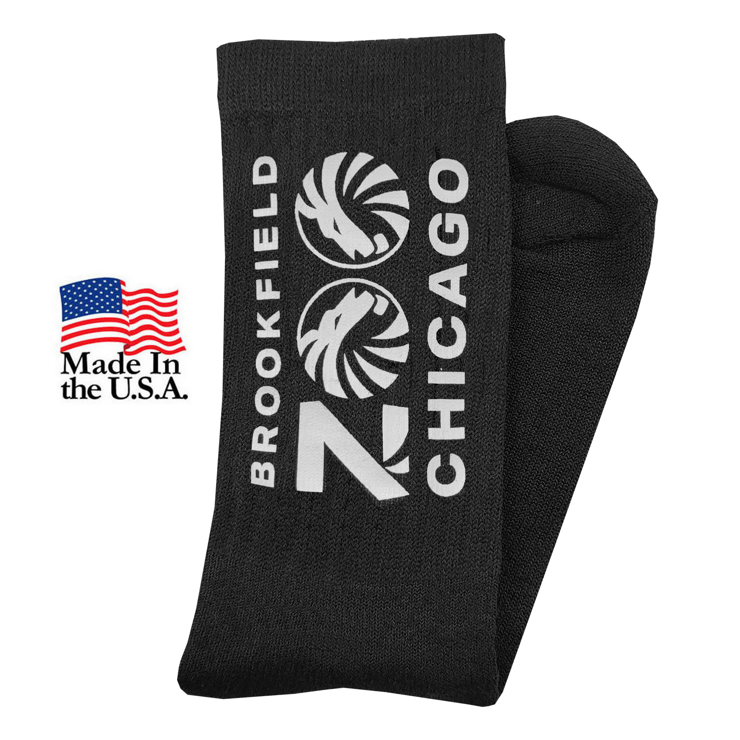 Medium Weight Crew Length Work Socks with Oversized DTF 3