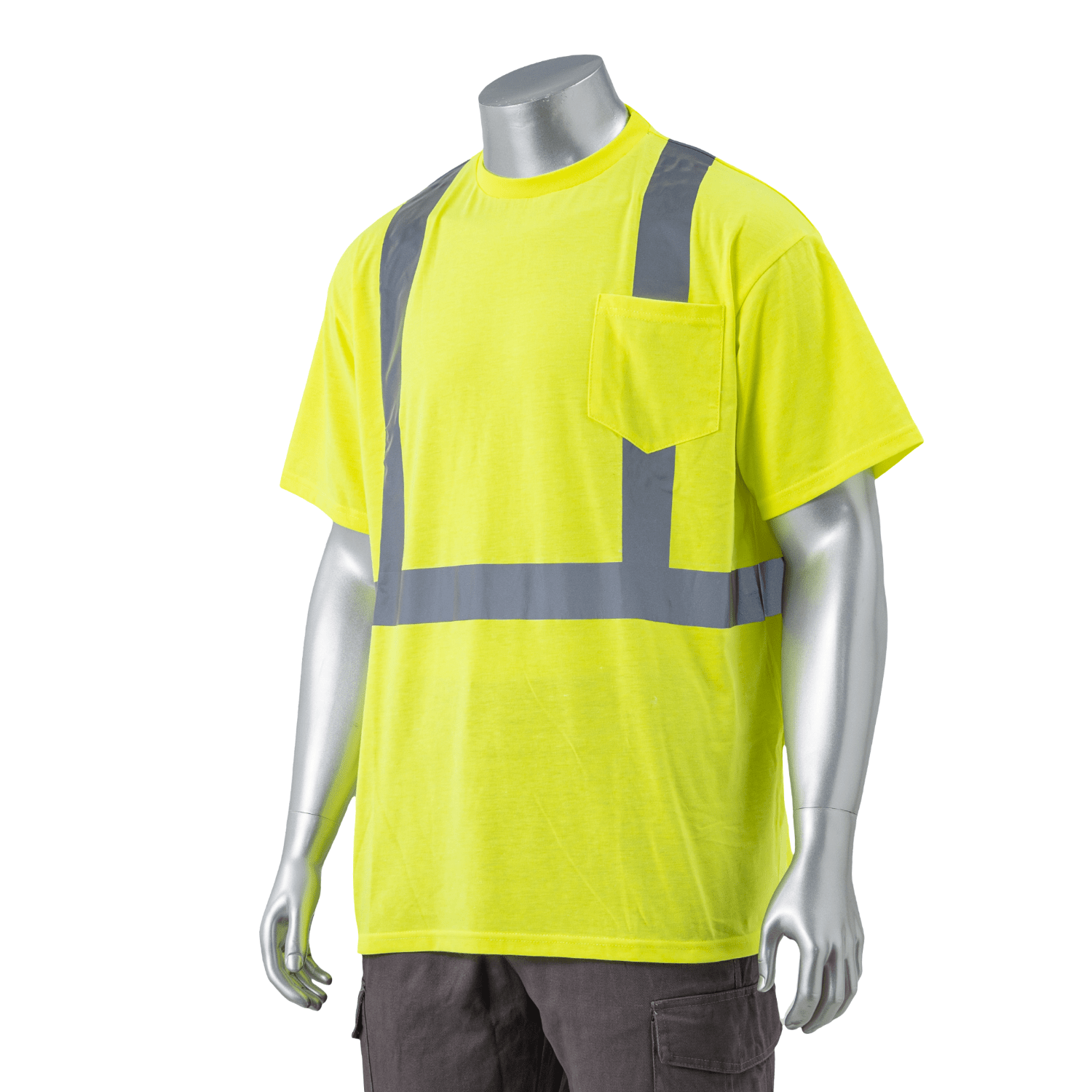 Class 2 Poly-Cotton Reflective Tape Safety T-Shirt with Pocket 7