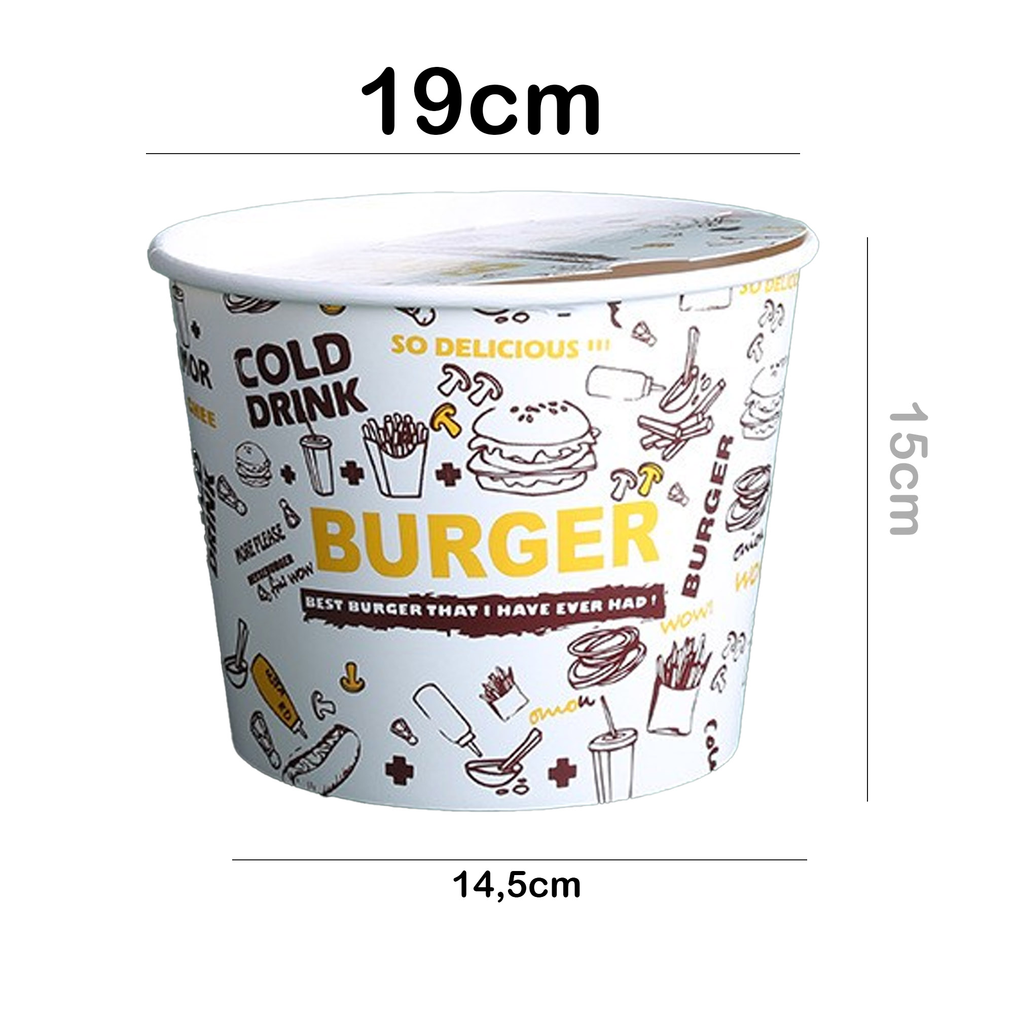 MOQ 500 pcs 85 Oz Customized Chicken Bucket 1
