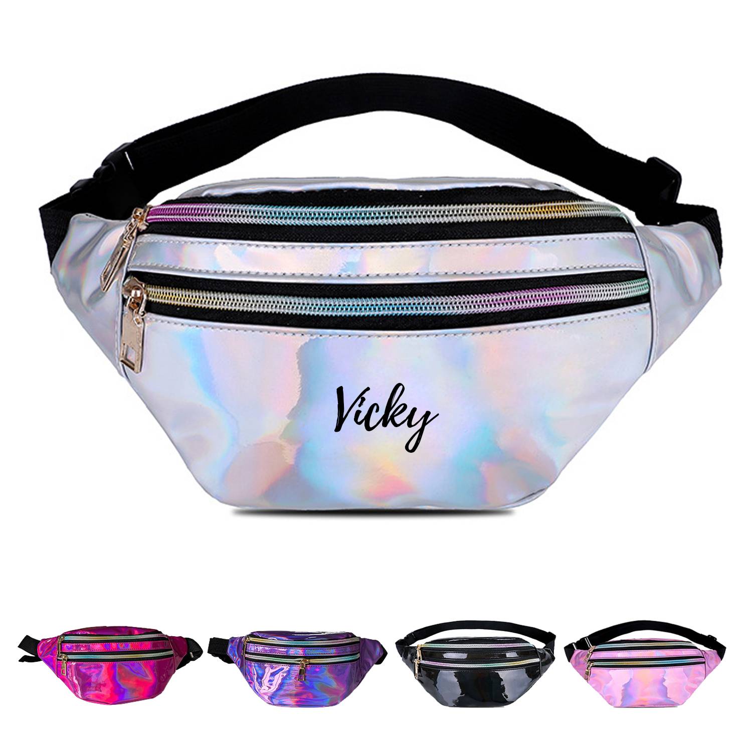 Adjustable Holographic Fanny Pack 1