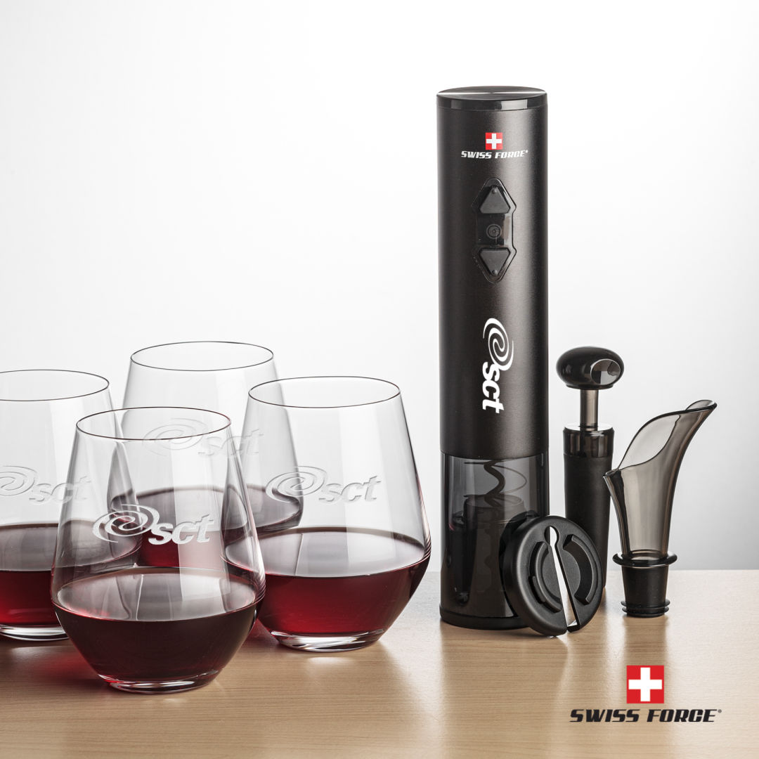 Swiss Force® Opener Set & Reina Stemless Wine 4