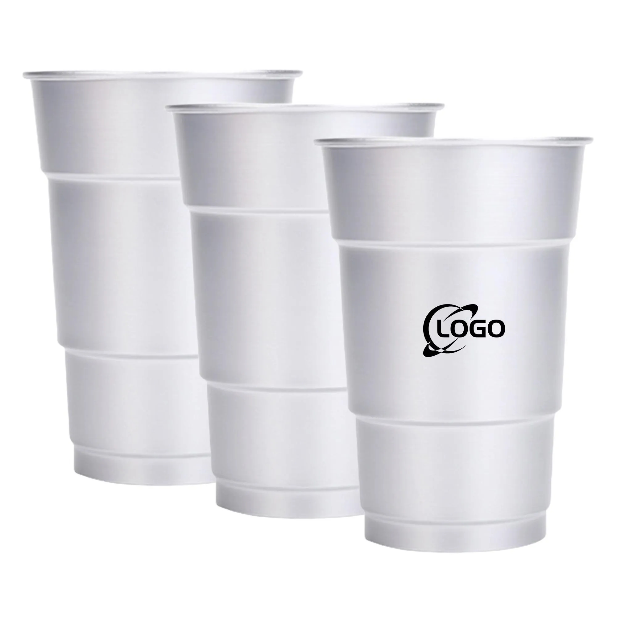 MOQ 100pcs 16oz Aluminium Step Gradient Beer Cup 3