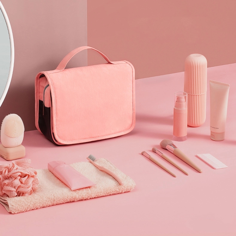 PU Hanging Travel Toiletry Bag & Makeup Cosmetic Organizer 12