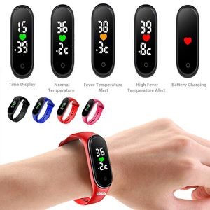 2 In 1 Bracelet Thermometer With Digital Watch Display 11