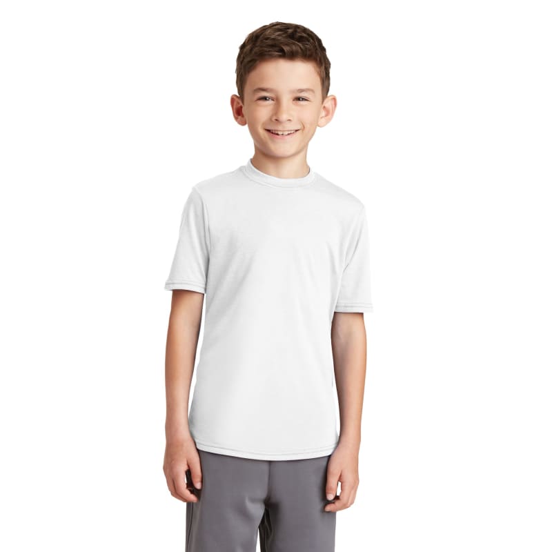 Port & Company Youth Performance Blend Tee. 24