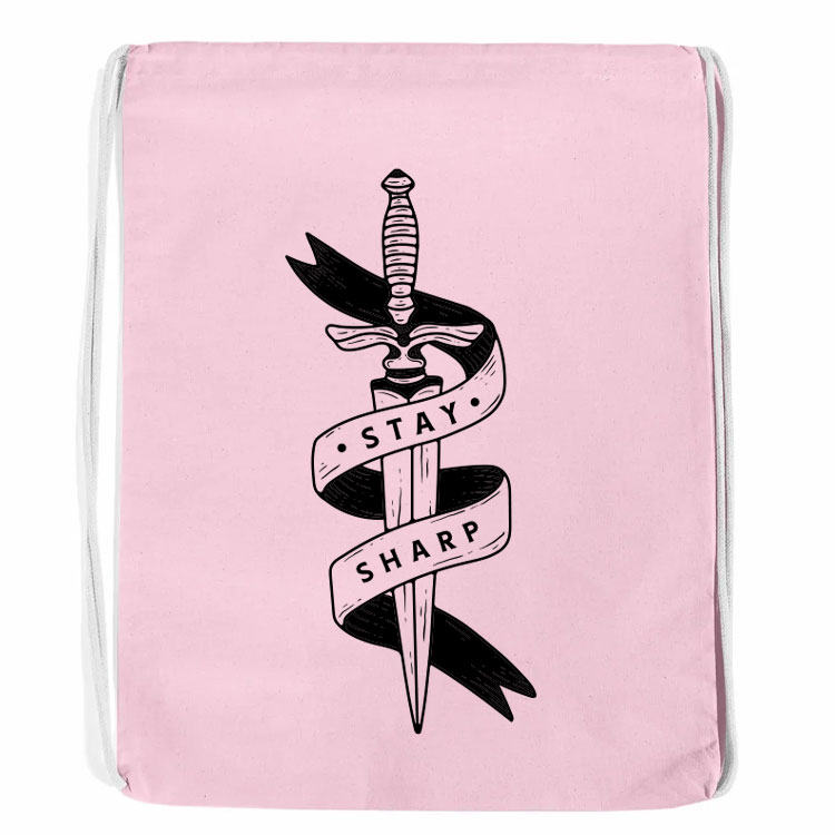 Colored Cotton Sports Pack, custom drawstring bag with logo imprint 2