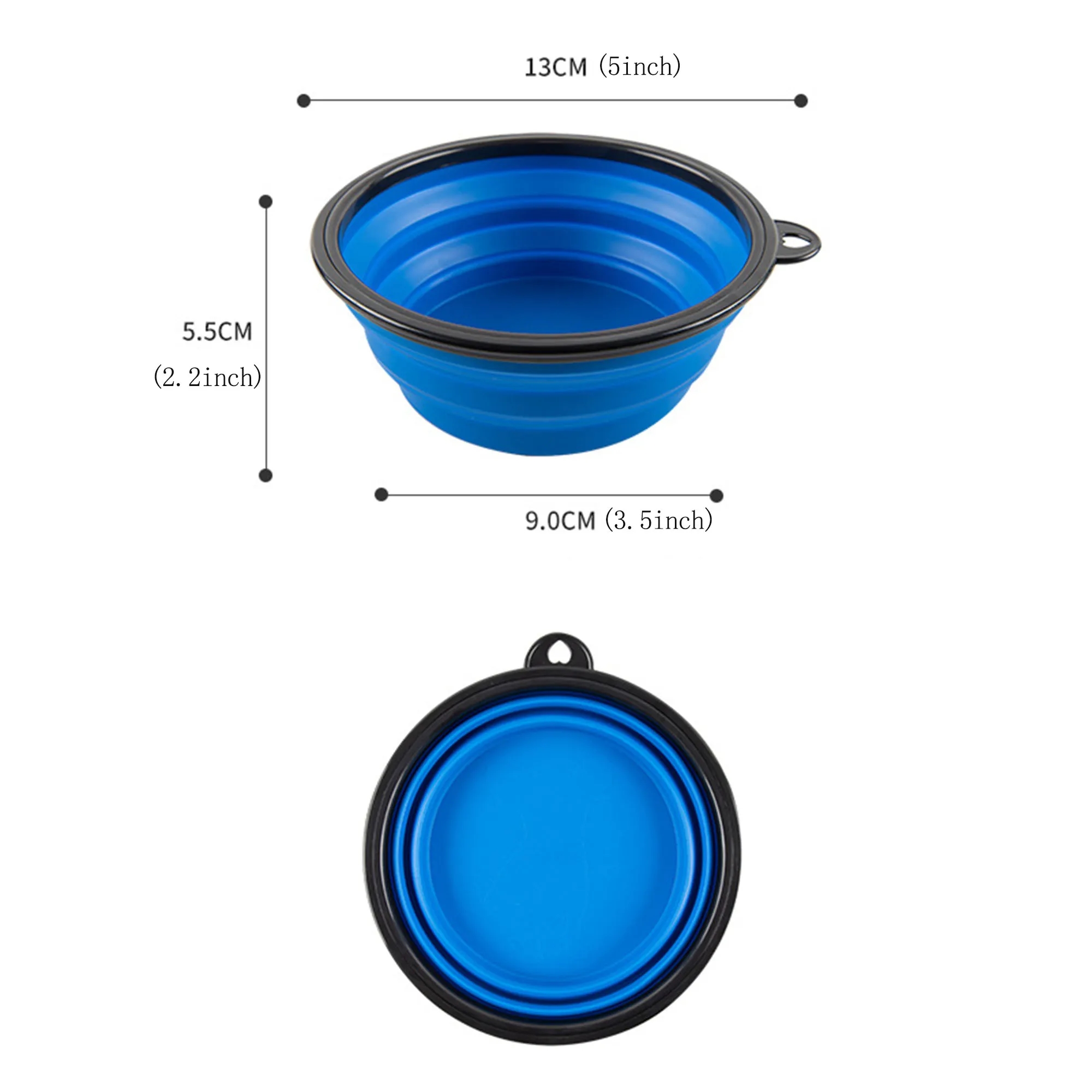 12oz Foldable Pet Bowl with Carabiner 3