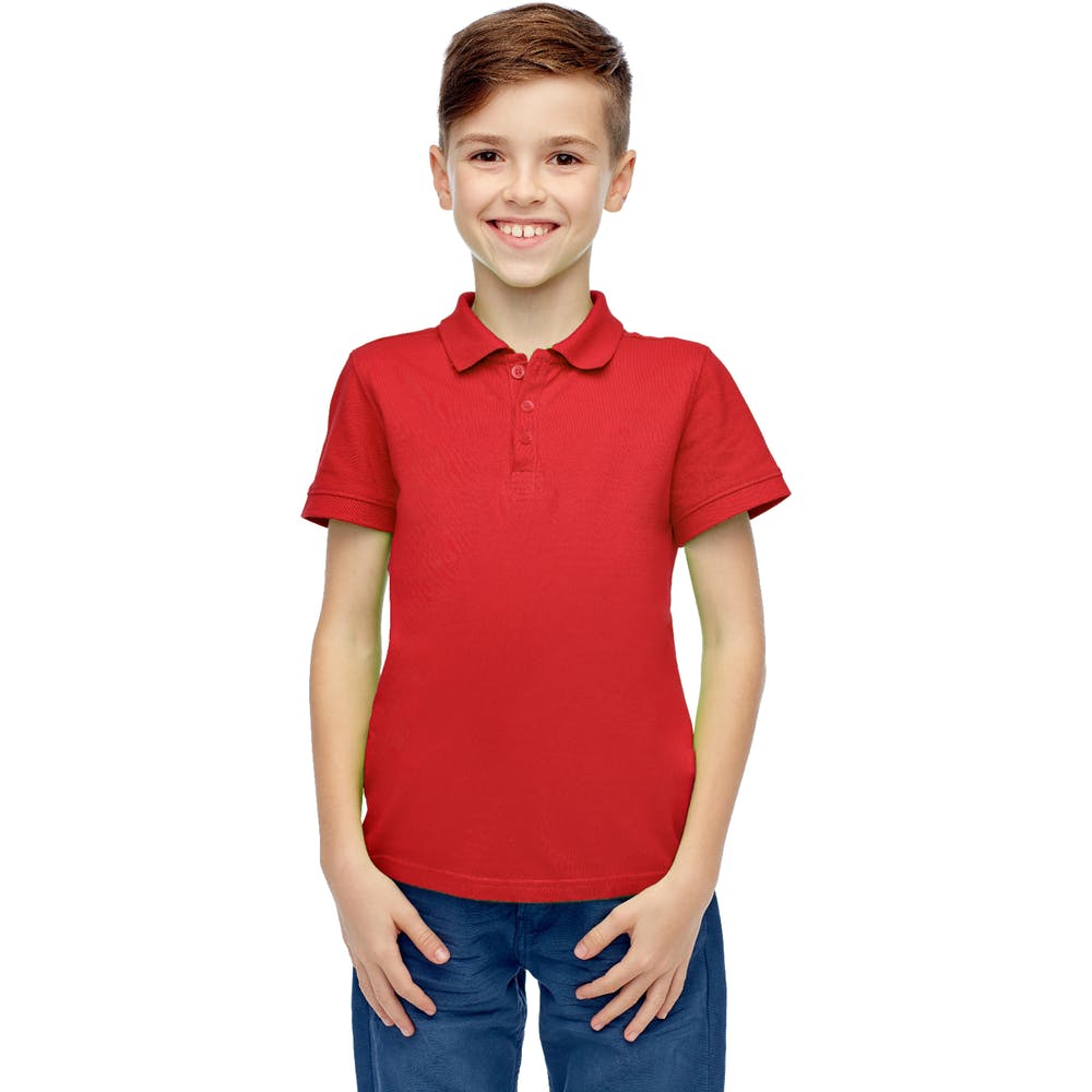Boys' Uniform Polo Shirts - Red Short Sleeve Size 20 2