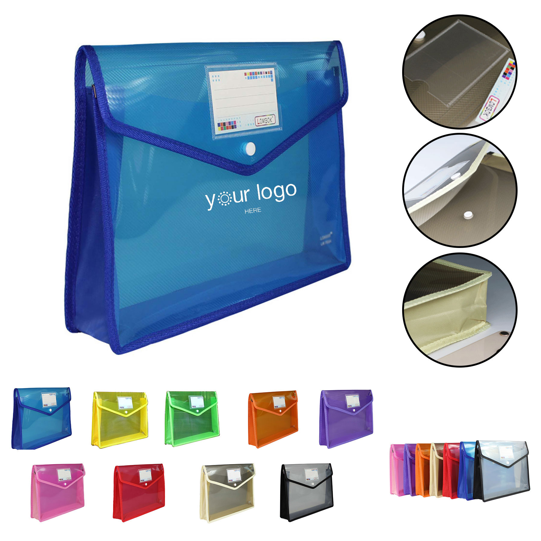 Transparent A4 Document File Folders Bag 2