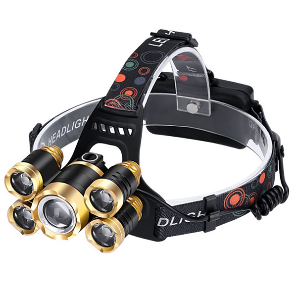 High quality 5 LED Rechargeable Headlamps Torch Light 4