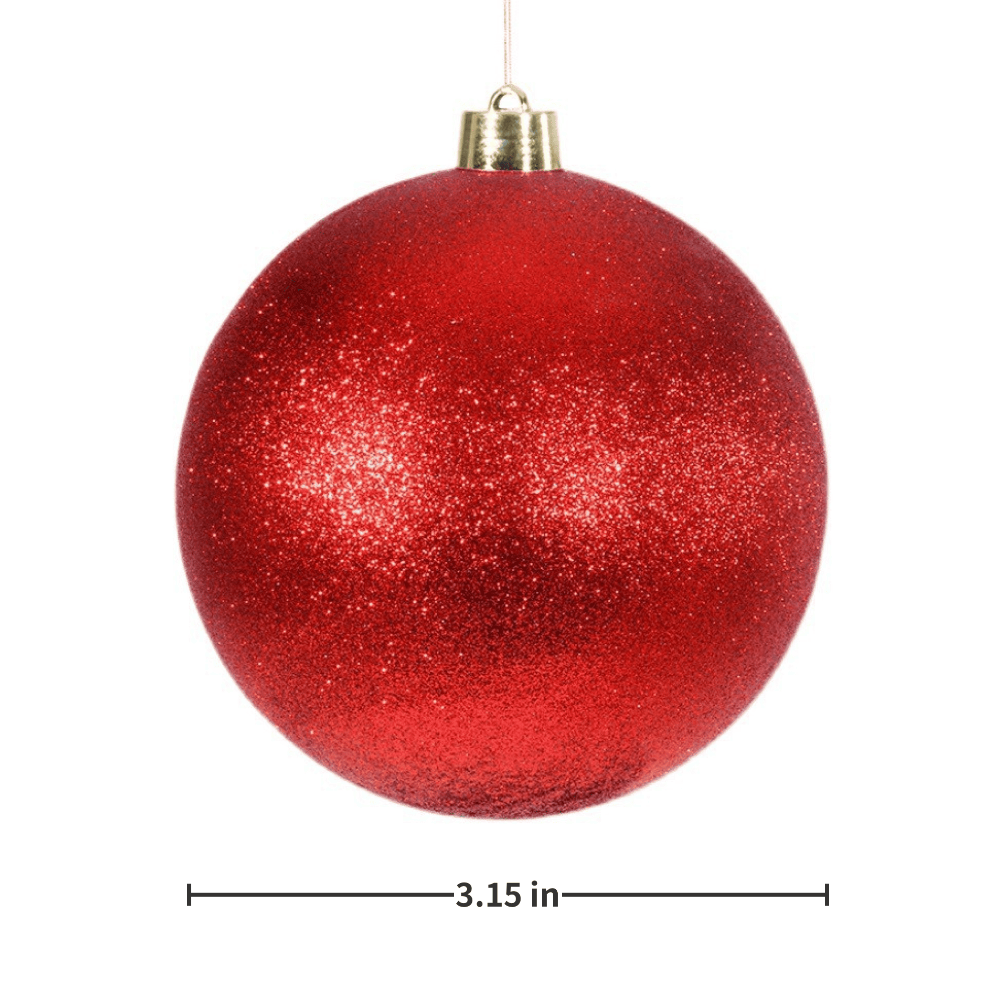 Factory Supply Custom Plastic Hanging Bauble 3.15in 3