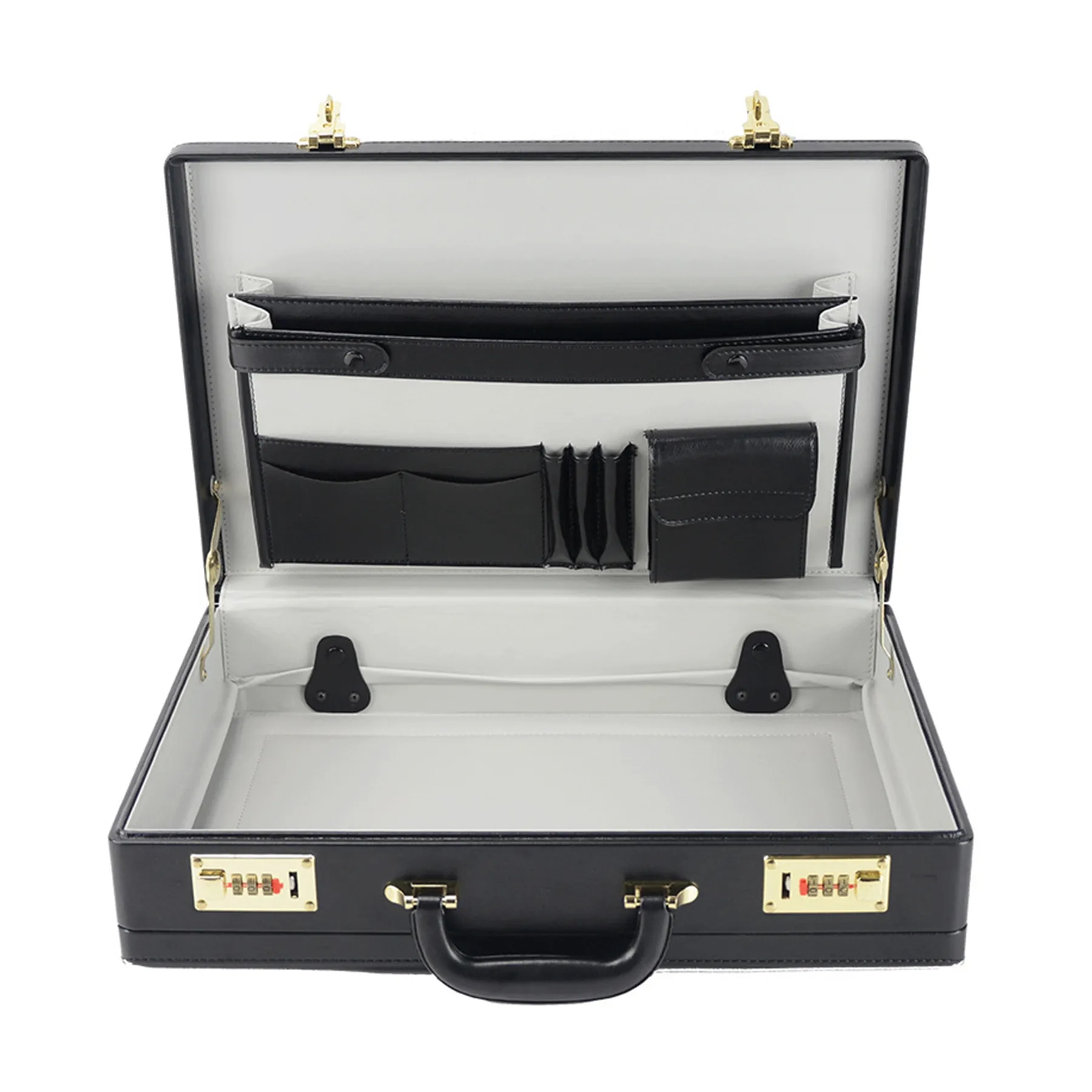 Mens  Attache Briefcase Dual Combination Locks 2