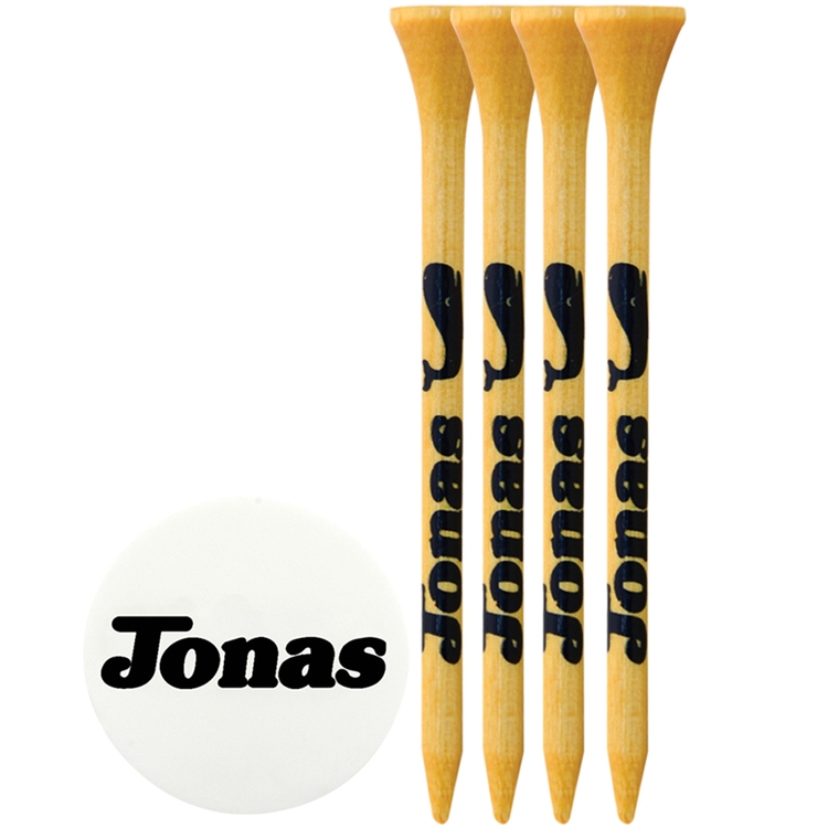 4 Bamboo Tees 3 1/4", 1 Ball Marker