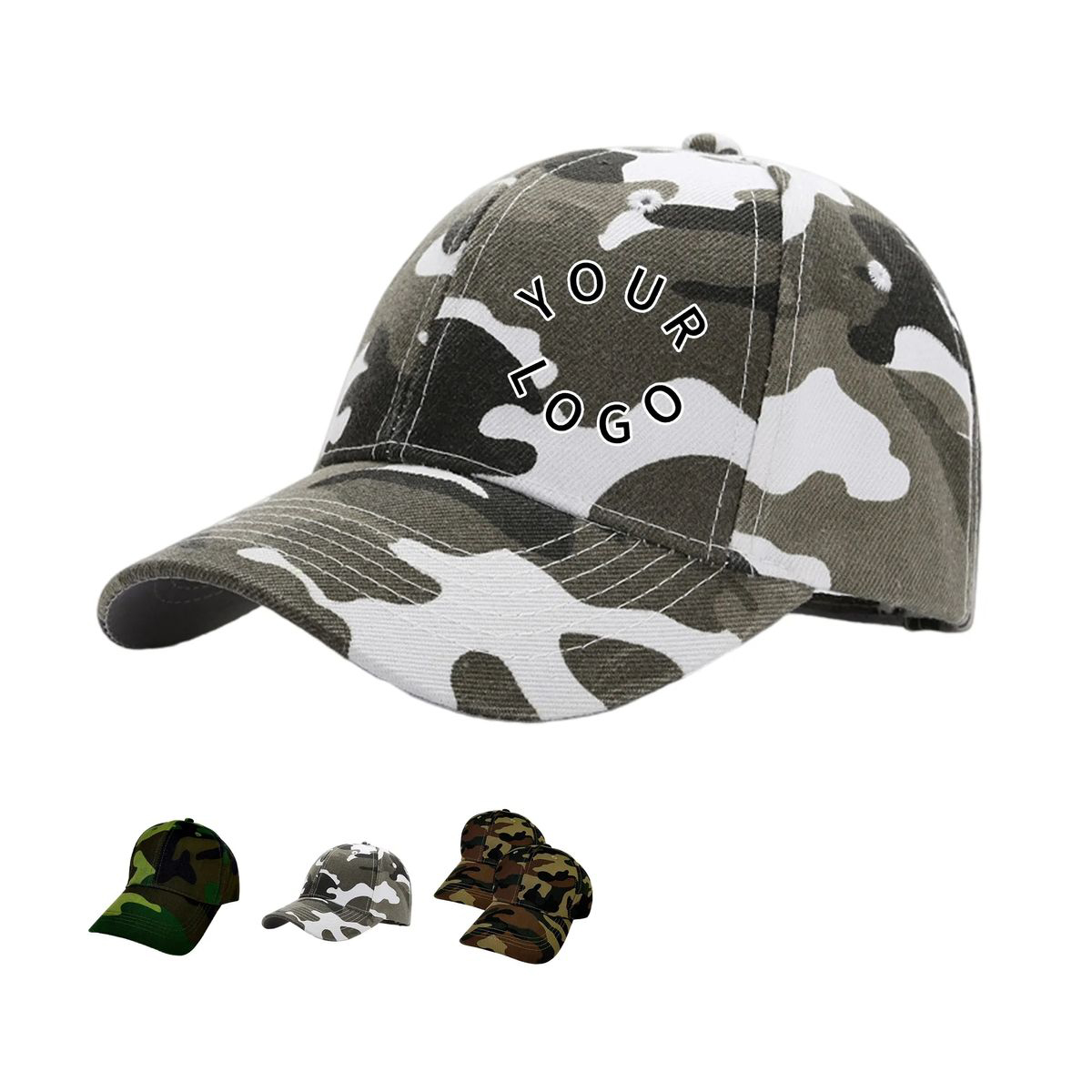 Unisex Camouflage Baseball Hat Cotton with Custom Logo 2