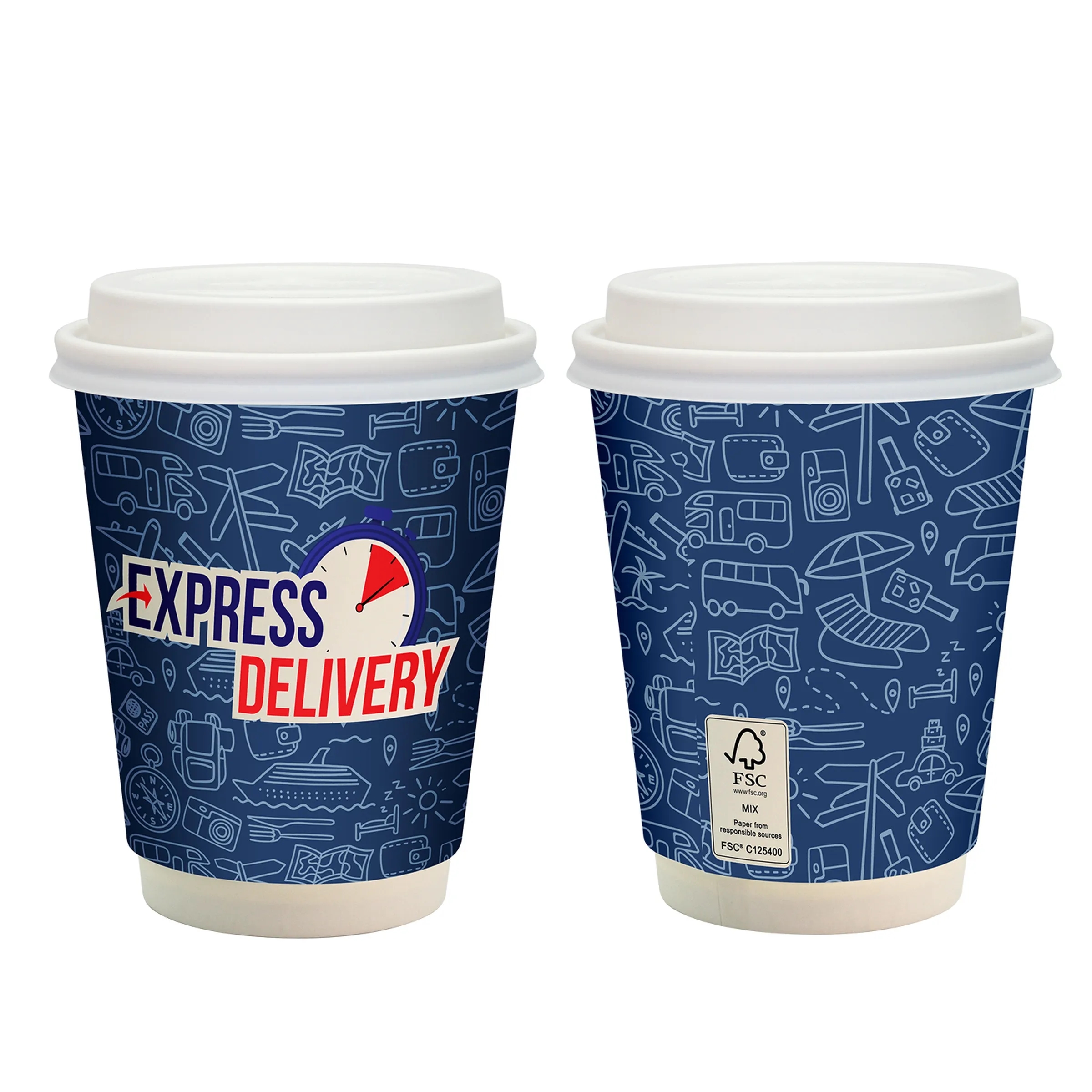 12 oz Full Color Paper Cup With Lid 7