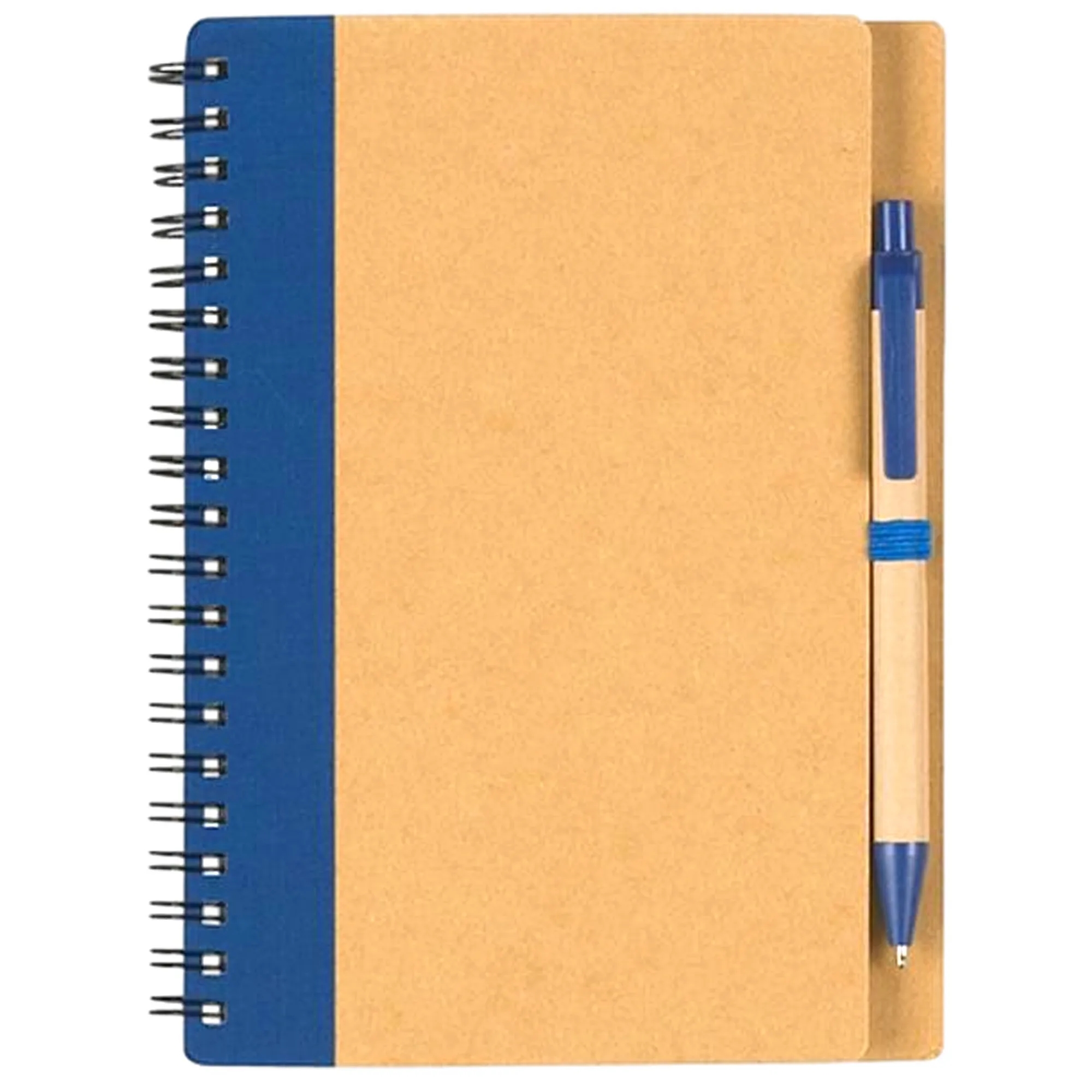 5"x7" Soft Leather Kraft Spiral Notebook with Ballpoint Pen 4