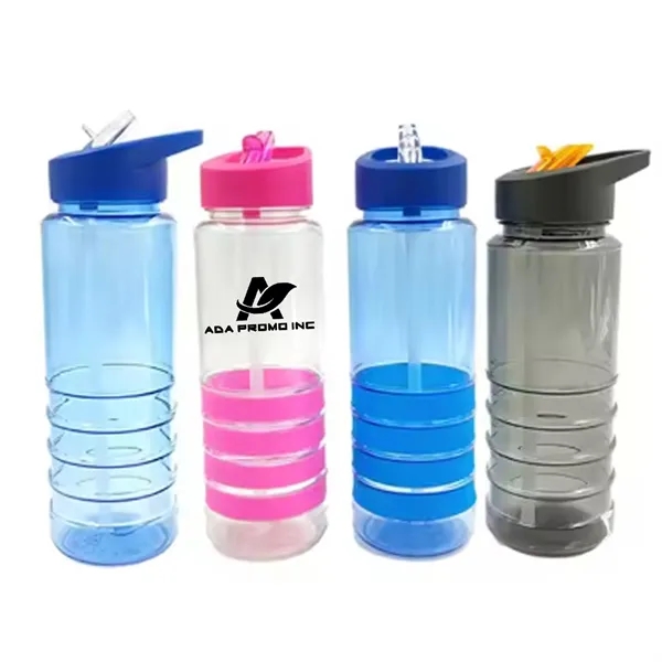 27 Oz. Tritan Banded Gripper Bottle With Straw