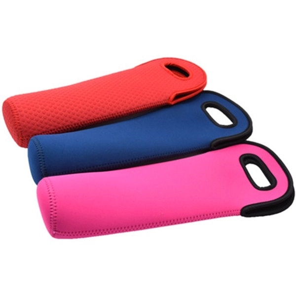 Insulated Neoprene Single Bottle Wine Tote Carrier Bag 4