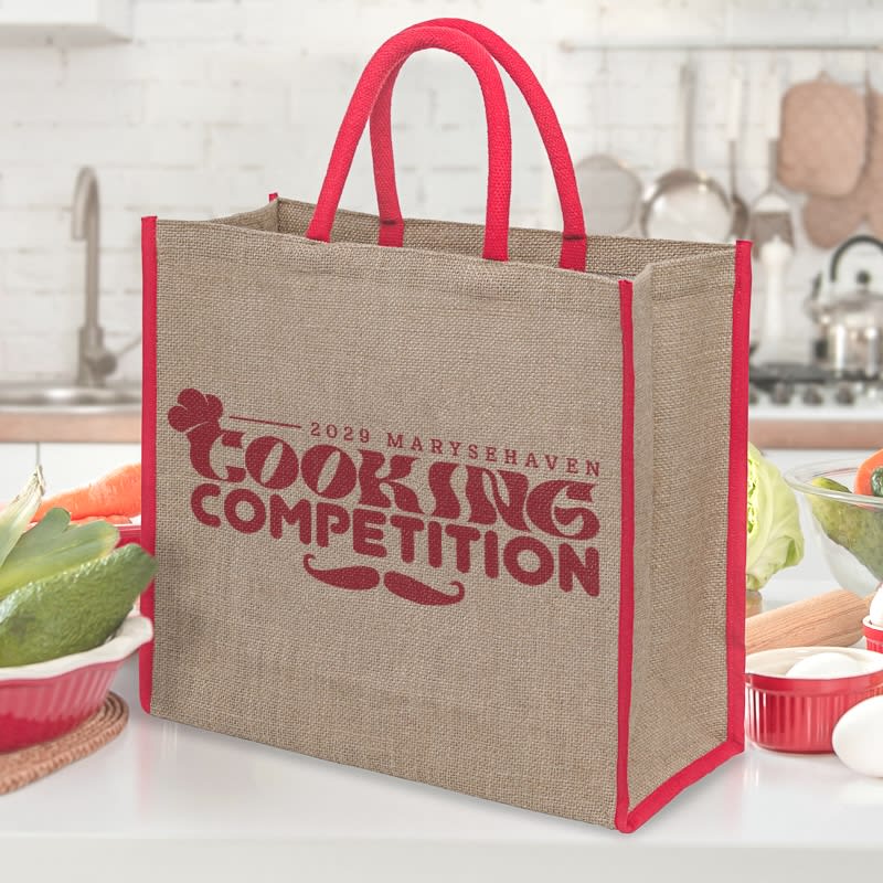 Custom Jute Tote Bags, custom tote bag with logo imprint 12