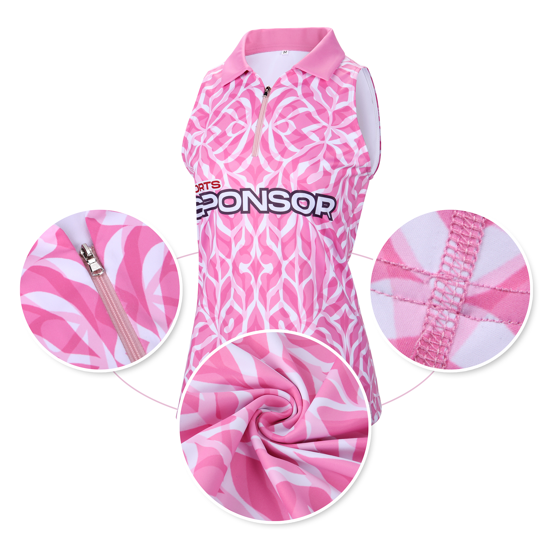 Custom Women's Athletic Sleeveless Polo Shirt (Full Color) 7