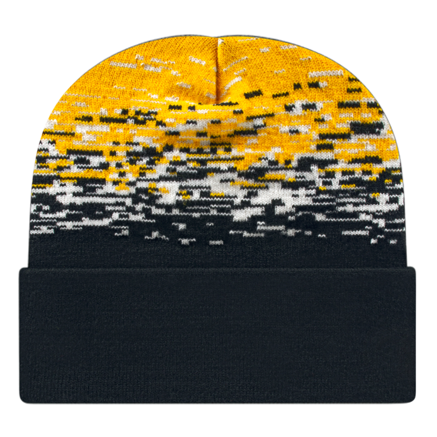 C A Static Pattern Knit Cap With Cuff 29