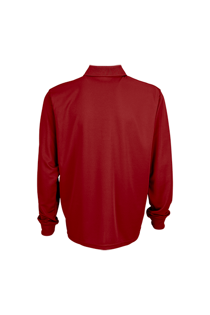 Vansport Omega Long Sleeve Solid Mesh Tech Polo 5
