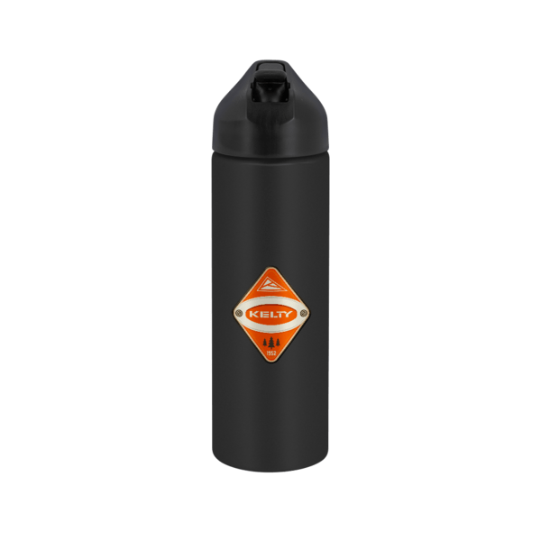 EasyFlow Recycled Aluminum Bottle w Straw Lid, custom water bottle with logo imprint 245