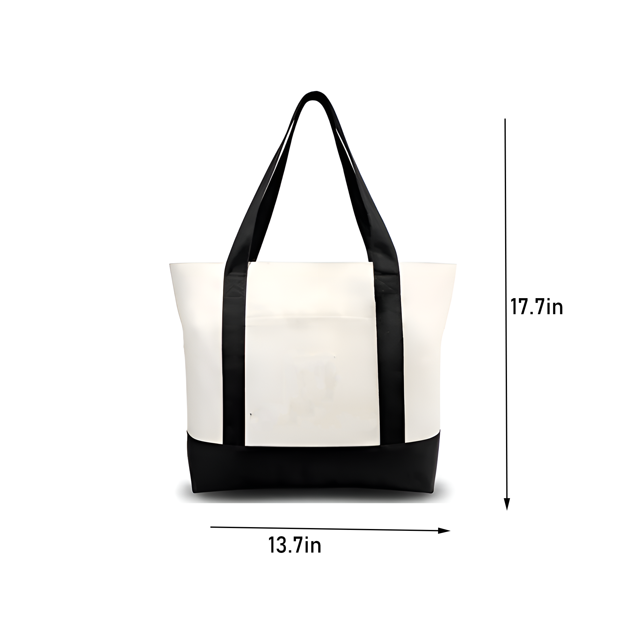Canvas Tote Bag with Contrasting Panels, custom tote bag with logo imprint 1