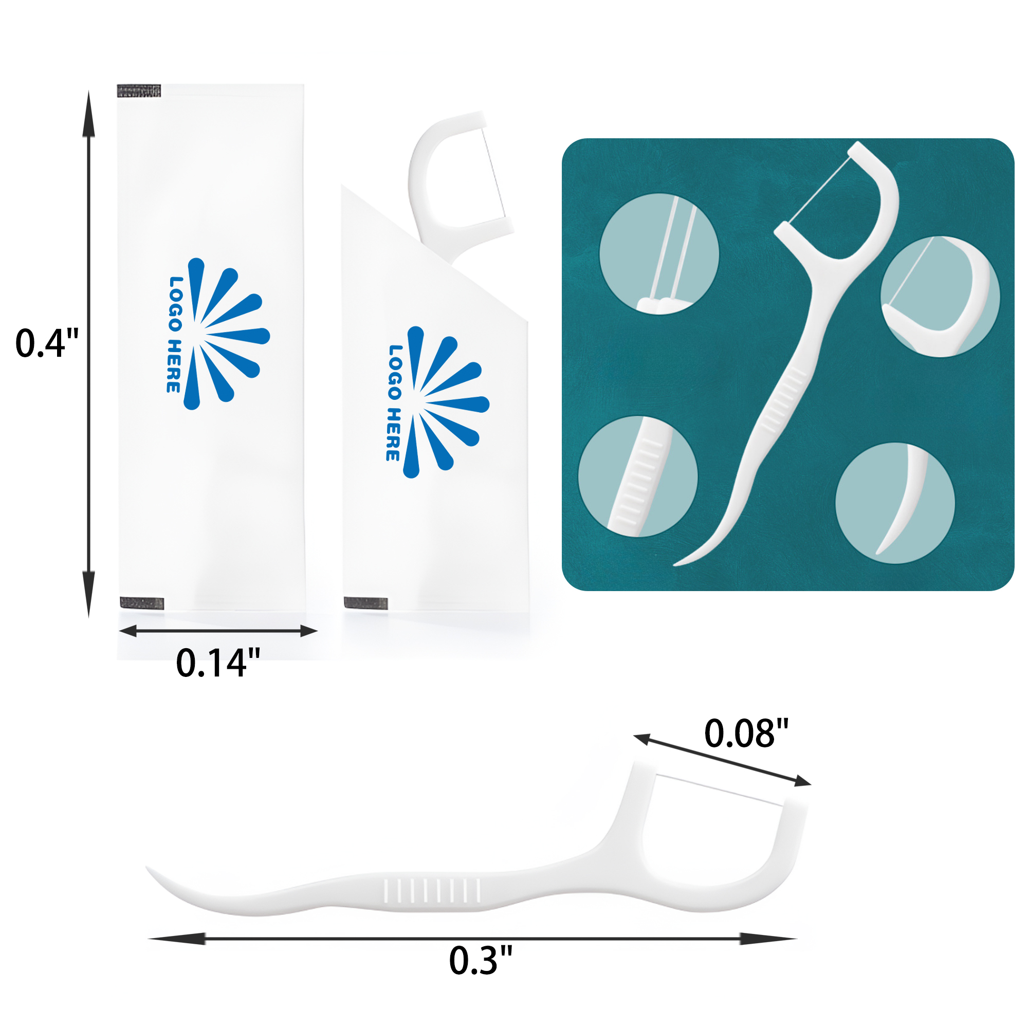 Convenient Individually Packaged Disposable Dental Floss 2
