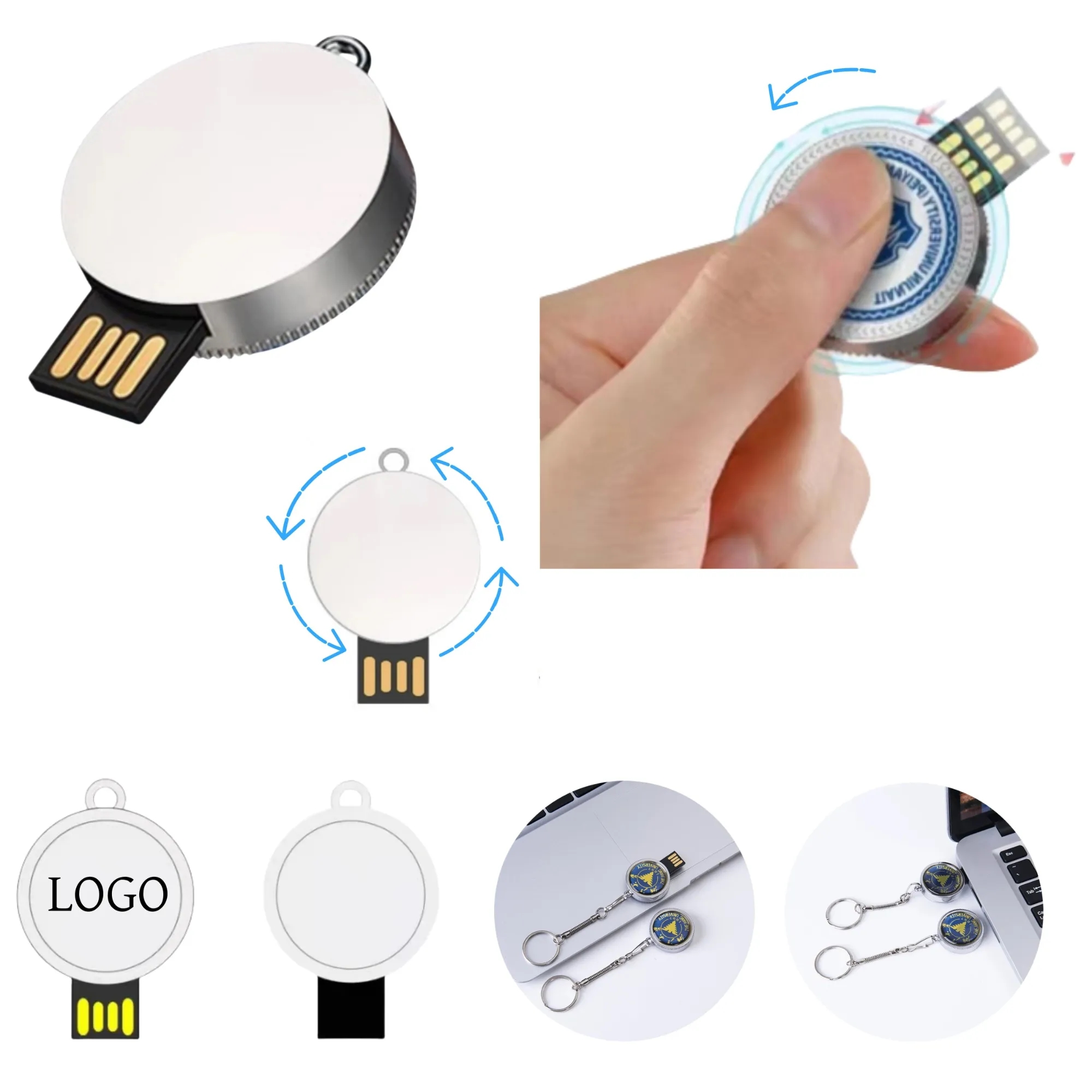 Rotating Badge USB Flash Drive 2