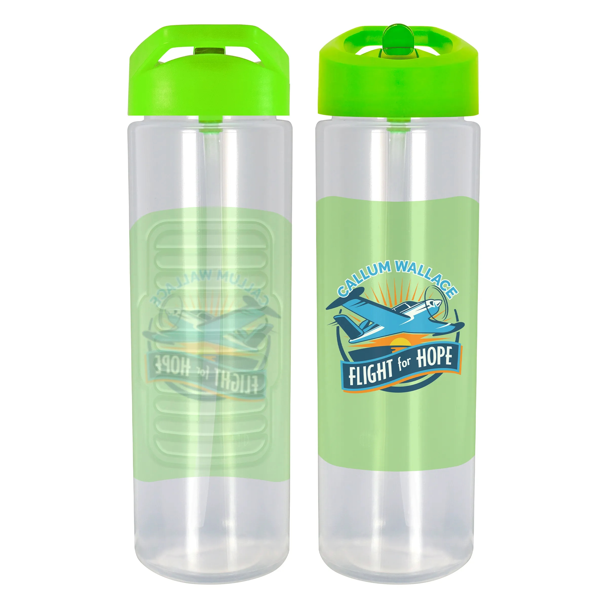 Pop Up 24 oz. Full Color Debossed Bottle 17