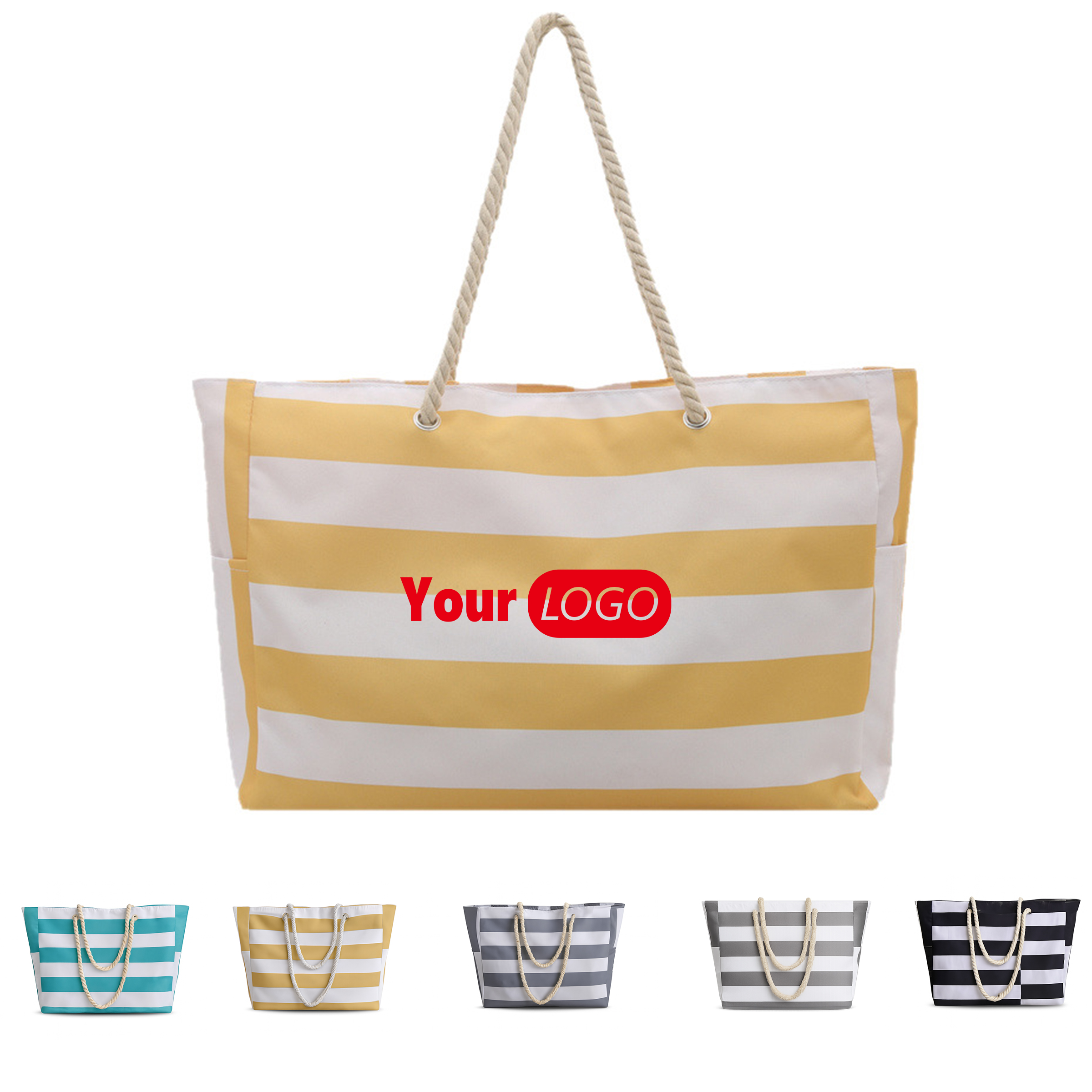 Striped Casual Tote Bag 6