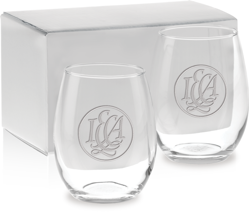 15 oz. Etched Stemless White Wine Gift Set 2