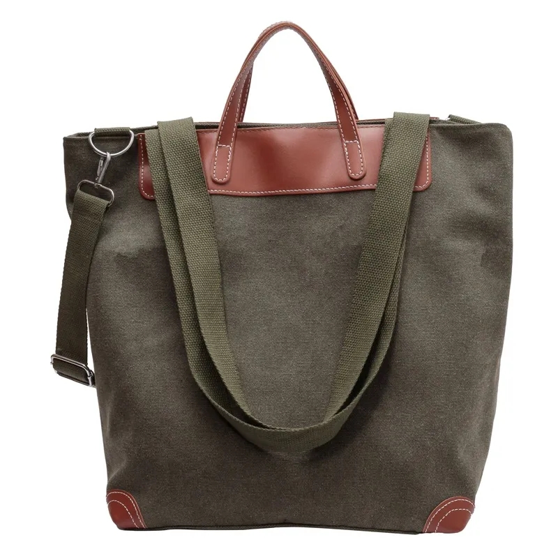Large Capacity Canvas Tote Shoulder Bags, custom tote bag with logo imprint 5