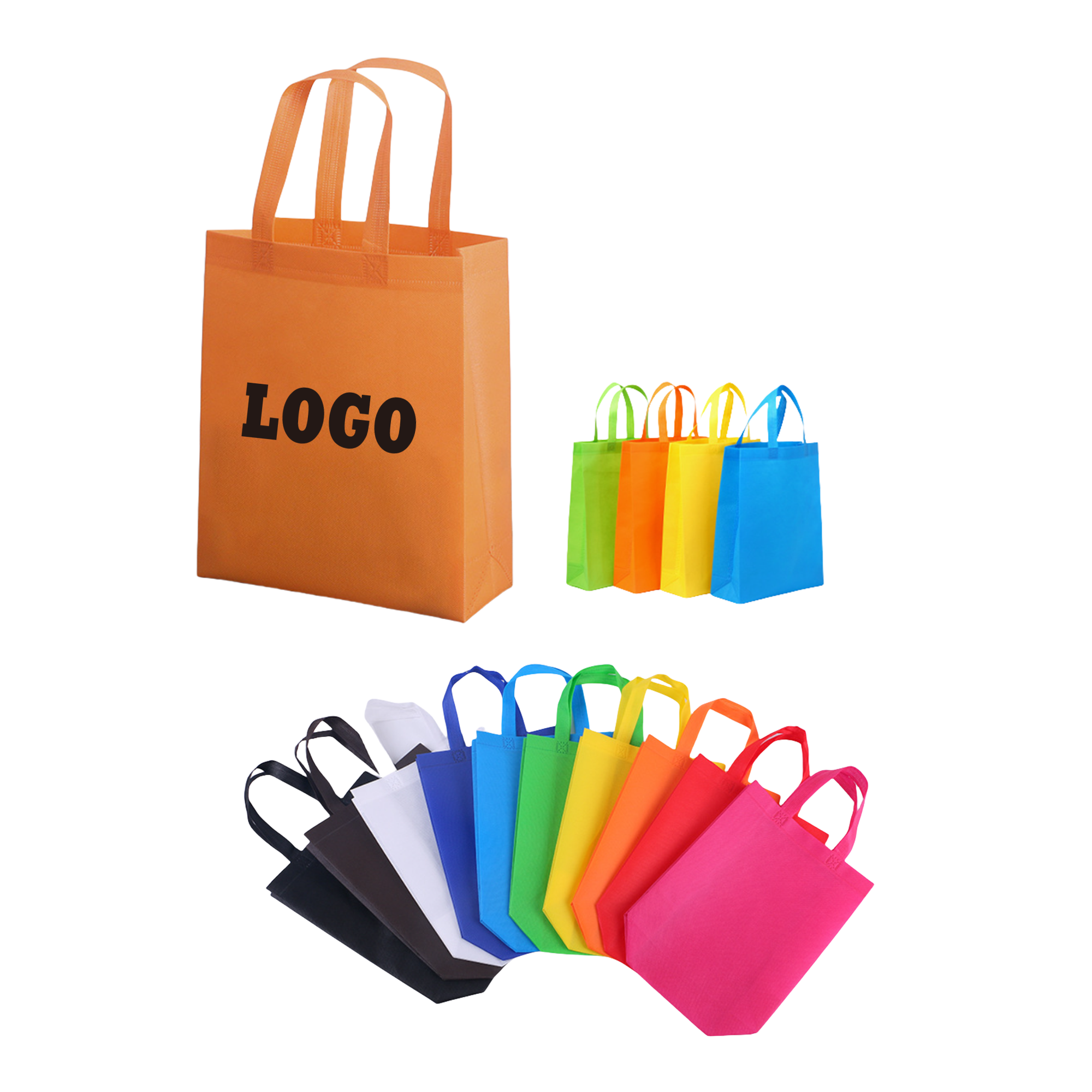 Reusable Non-Woven Grocery Bags with Handles MOQ50 1