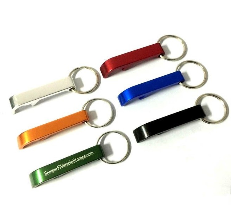 Aluminum material bottle opener key rings 2 1/5"*2/5"multi color available 2
