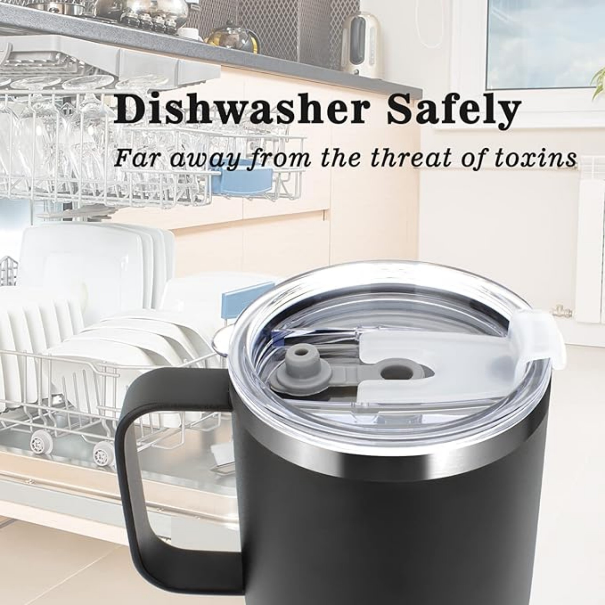 Double Wall Vacuum Stainless Steel Tumbler With Straw And 2 Lids 5