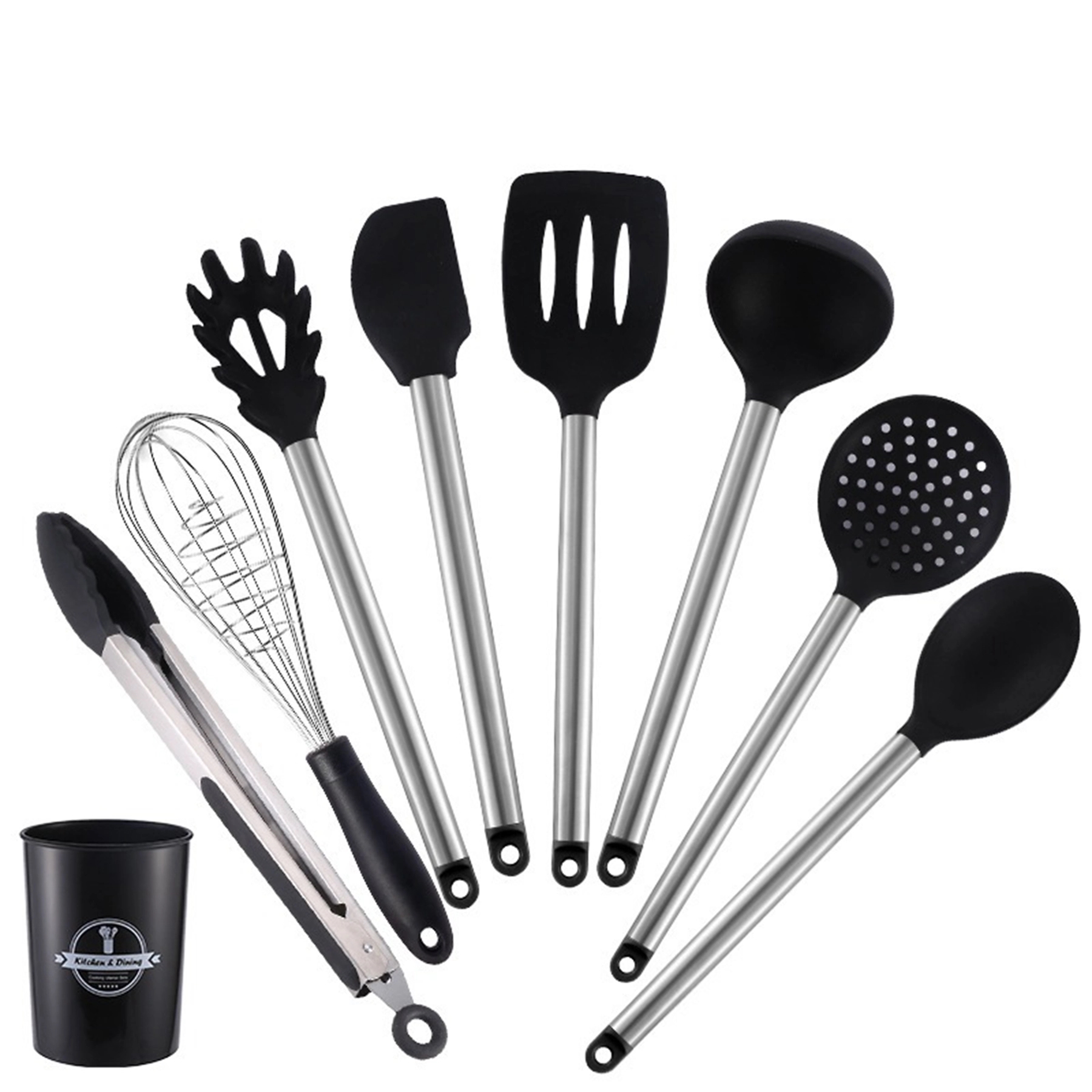 8Pcs Silicone Kitchen Cooking Utensils Tool Set 2