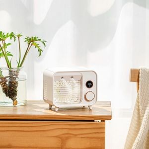 Rechargeable Desk air Cooling Fan Type-c 5 Level Digital Display Mist Fan with Water 2