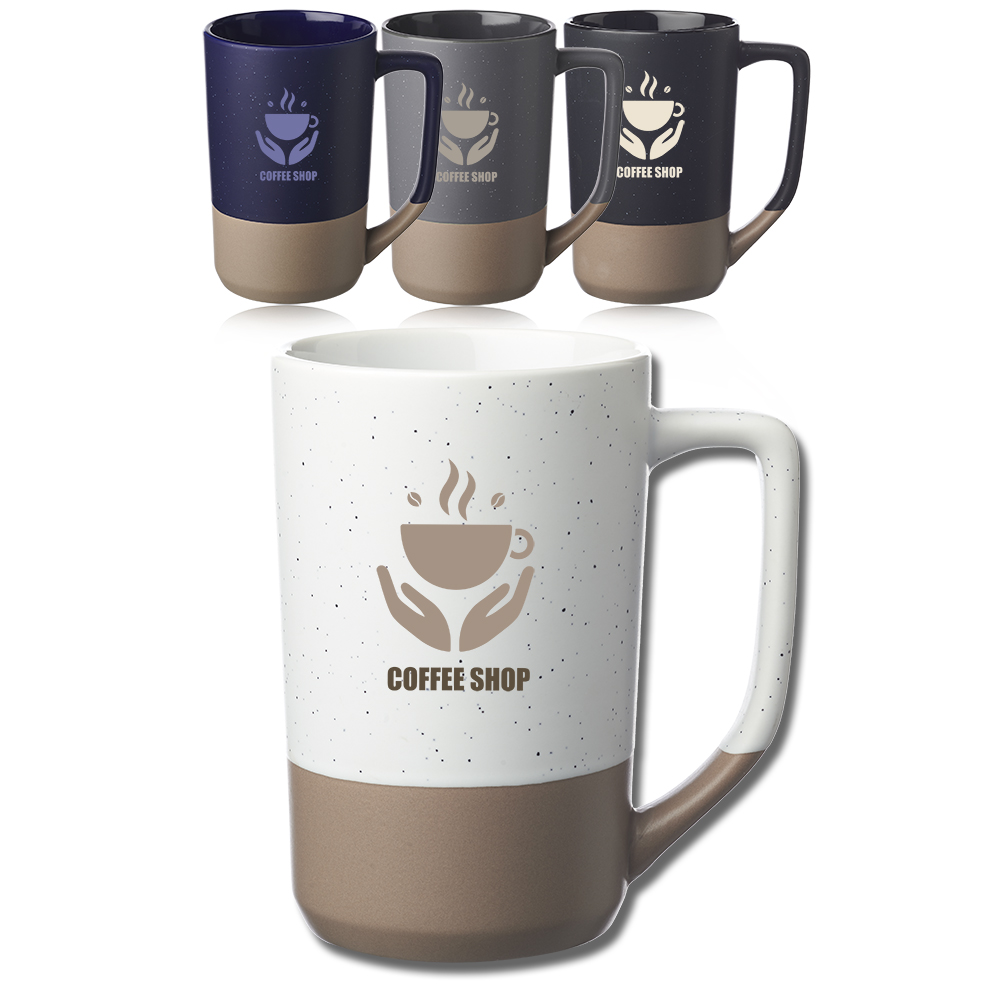 17 oz. Speckle Glazed Two Tone Ceramic Mug 4