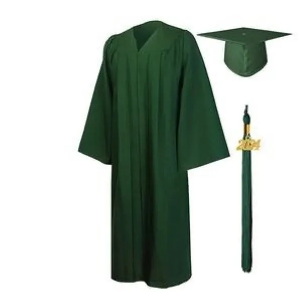 Matte Graduation Gown Cap Tassel Set 21