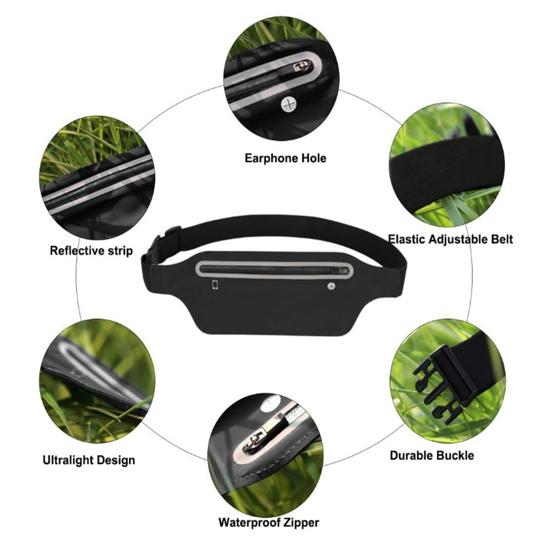Adjustable Running Belt Waist Fanny Pack 3