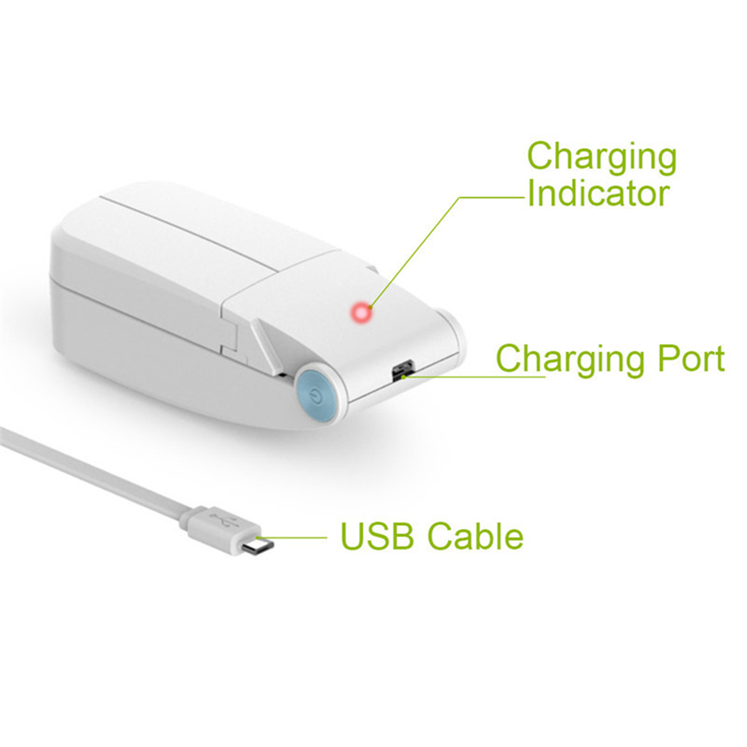 Mini Dual Head LED 2-in-1 Travel USB Power Bank Foldable Fan 2