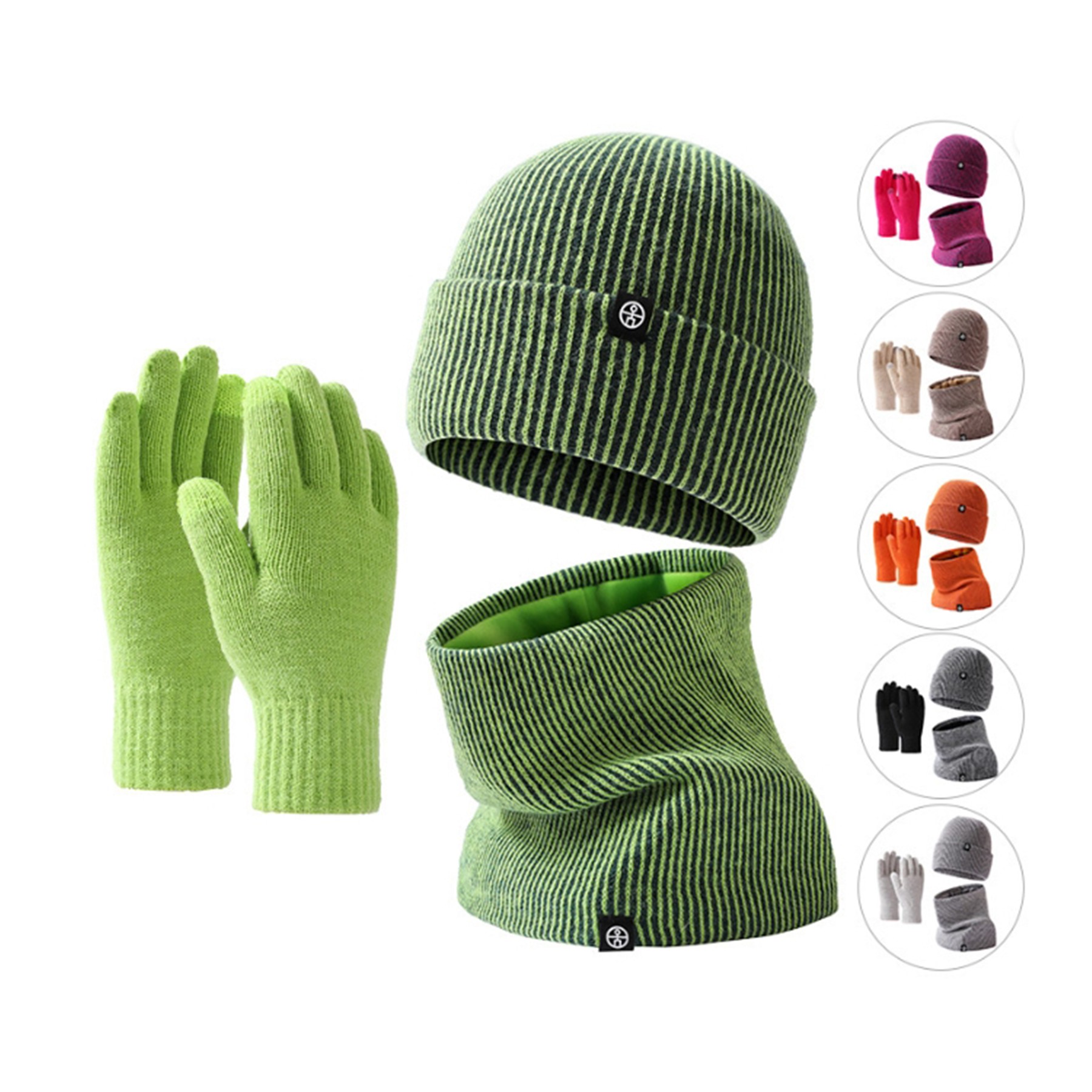 Winter Hat Scarf Gloves Set