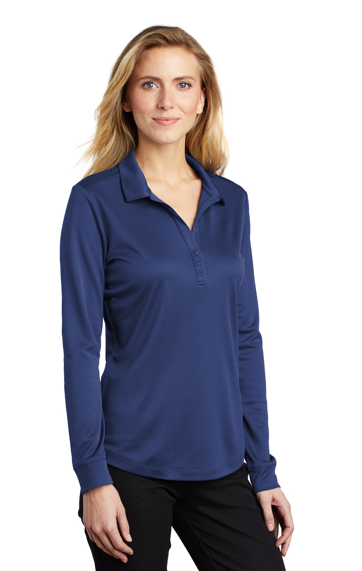 Port Authority Women's Silk Touch Performance Long Sleeve Polo. L540LS 6