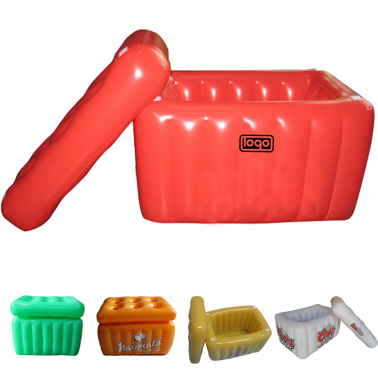 Custom PVC Inflatable Square Beer Ice Bucket 5